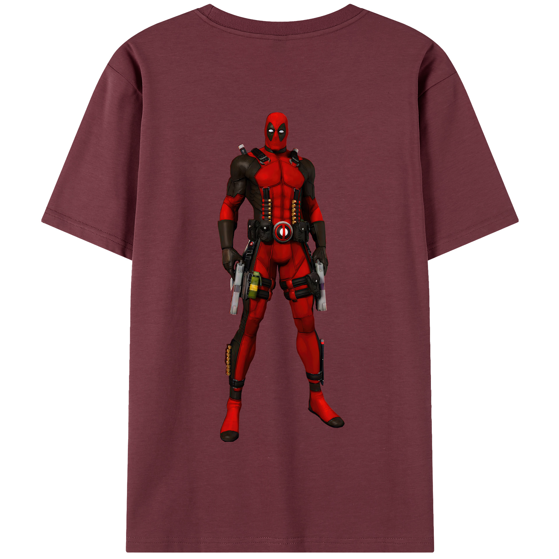 （画像用） Deadpool デッドプール 綿100％半袖Tシャツ（背面プリント）